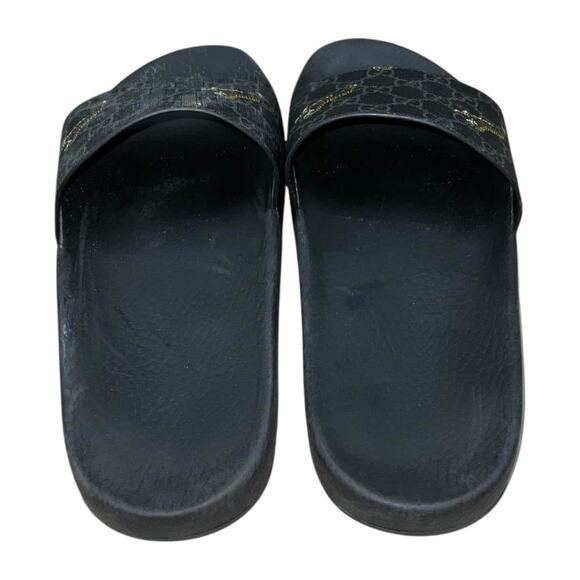 Gucci GG Supreme Tiger Slide Sandals Men\'s Size 7 Summer Casual Slip On
